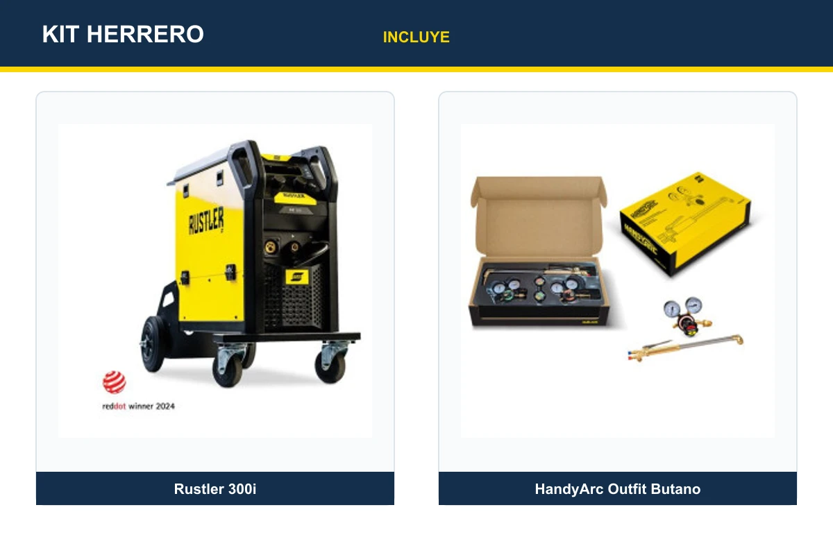 Kit Herrero Rustler 300i + HandyArc Gas Outfit Butano